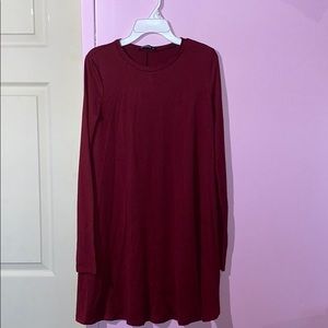 Maroon long sleeve dress size: small